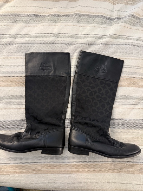 Coach Shoes - Coach Black Chrissi Signature Knee-High Boots